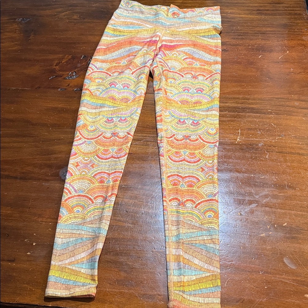 Niyama Sol Multicolor Patterned Leggings - Orange, Yellow, Blue